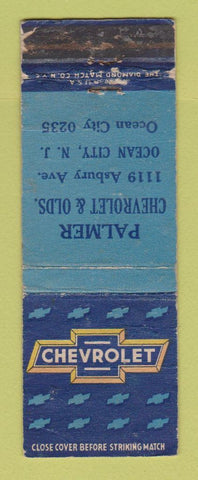 Matchbook Cover - Palmer Chevrolet Oldsmobile Ocean City NJ WORN