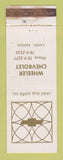 Matchbook Cover - Wheeler Chevrolet Caney KS POOR STRIKER