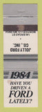 Matchbook Cover - 1984 Ford Jolly Monticello MA WEAR