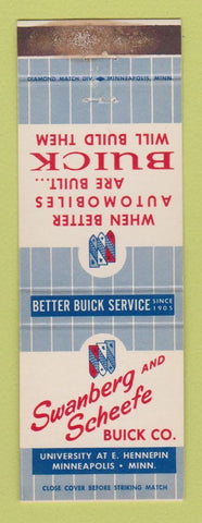Matchbook Cover - Swanberg and Scheefe Buick Minneapolis MN WEAR