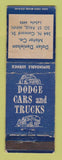 Matchbook Cover - Dolan Danielson Motors Dodge South St Paul MN WORN