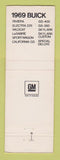 Matchbook Cover - 1969 Buick Lochmandy Opel Valparaiso IN