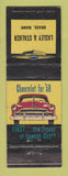 Matchbook Cover - 1950 Chevrolet Lasley & Stalker Grace ID