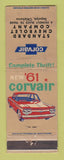 Matchbook Cover - 1961 Chevrolet Corvair Standard Sapulpa OK WEAR