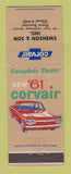 Matchbook Cover - 1961 Chevrolet Corvair Swenson and Son