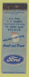 Matchbook Cover - Hunter Ford Conway SC WORN