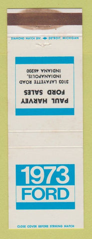 Matchbook Cover - 1973 Ford Paul Harvey Indianapolis IN WORN