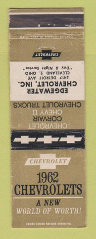 Matchbook Cover - 1962 Chevrolet Edgewater Cleveland OH WEAR