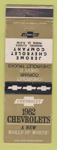 Matchbook Cover - 1962 Chevrolet Jerome Freeburg IL WEAR