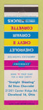 Matchbook Cover - 1963 Chevrolet Ed Stinn Cleveland OH