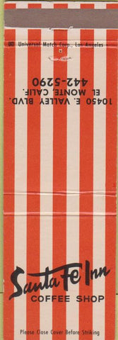 Matchbook Cover - Santa Fe Inn Coffee Shop El Monte CA