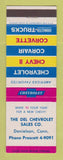 Matchbook Cover - 1963 Chevrolet Del Danielson CT