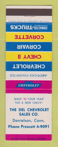Matchbook Cover - 1963 Chevrolet Del Danielson CT