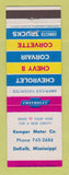 Matchbook Cover - 1963 Chevrolet Kemper DeKalb MS