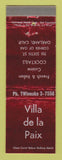 Matchbook Cover - Villa de la Paix French Restaurant Oakland CA WEAR