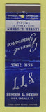 Matchbook Cover - Lester Stern Insurance Chicago IL