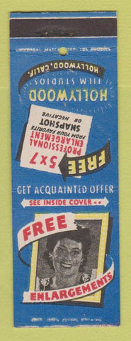 Matchbook Cover - Hollywood Film Studios Photograph Duplication prints