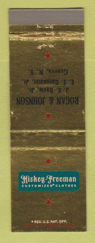Matchbook Cover - Hickey Freeman Men's Clothes Rogan Johnson Geneva NY
