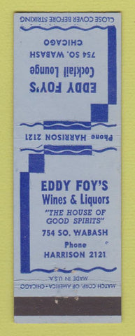 Matchbook Cover - Eddy Foy's Cocktail Lounge Chicago IL