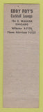 Matchbook Cover - Eddy Foy's Cocktail Lounge Chicago IL