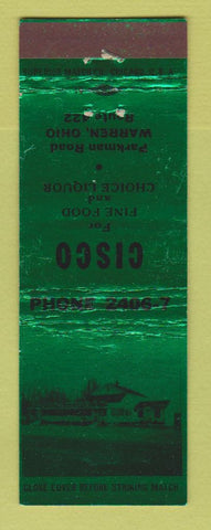 Matchbook Cover - Cisco Restaurant Warren OH GREEN