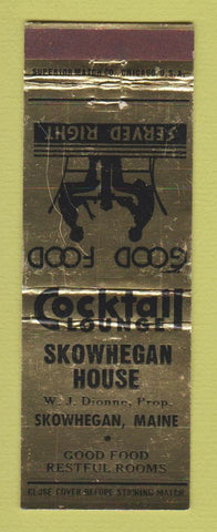 Matchbook Cover - Skowhegan House ME WEAR