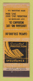 Matchbook Cover - Louisiana Life Insurance New Orleans LA ADVANCE