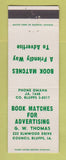 Matchbook Cover - GW Thomas Book Matches Council Bluffs IA