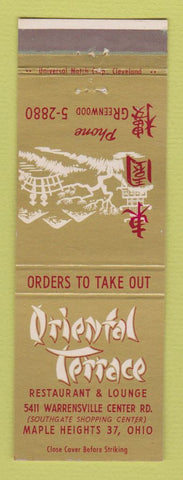 Matchbook Cover - Oriental Terrace Chinese Restaurant Maple Heights IL