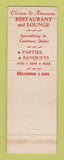 Matchbook Cover - Oriental Terrace Chinese Restaurant Maple Heights IL