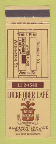 Matchbook Cover - Locke Ober Cafe Boston MA