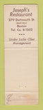 Matchbook Cover - Locke Ober Cafe Boston MA