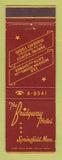 Matchbook Cover - Bridgway Hotel Springfield MA