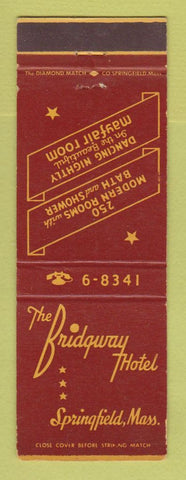 Matchbook Cover - Bridgway Hotel Springfield MA