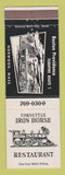 Matchbook Cover - Cornetta's Iron Horse Restaurant Norwood MA