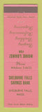 Matchbook Cover - Shelburne Falls Savings Bank MA