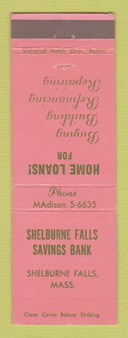 Matchbook Cover - Shelburne Falls Savings Bank MA