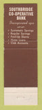 Matchbook Cover - Southbridge COOP Bank Southbridge MA