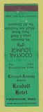 Matchbook Cover - Kendall Hotel Framingham MA