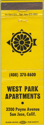 Matchbook Cover - West Park Apartments San Jose CA WEAR