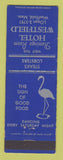 Matchbook Cover - Hotel Westfield MA Flamingo Room
