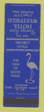 Matchbook Cover - Hotel Westfield MA Flamingo Room