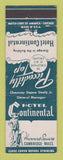 Matchbook Cover - Hotel Continental Cambridge MA