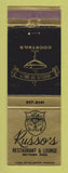 Matchbook Cover - Russo's Restaurant Lounge Maynard MA
