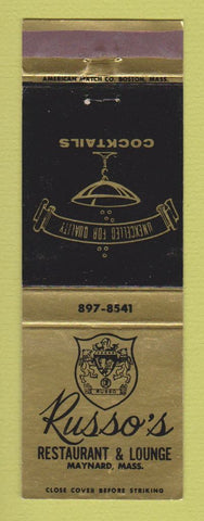 Matchbook Cover - Russo's Restaurant Lounge Maynard MA