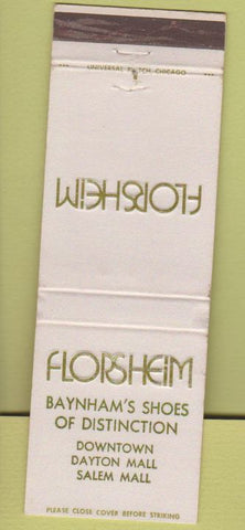 Matchbook Cover - Florsheim Shoes Dayton Mall Salem Mall
