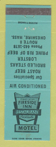 Matchbook Cover - Fireside Inn Green Acres Motel Cheshire MA