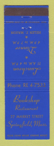 Matchbook Cover - Bookshop Restaurant Springfield MA