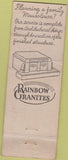 Matchbook Cover - Rainbow Granites Headstones Middletown NY