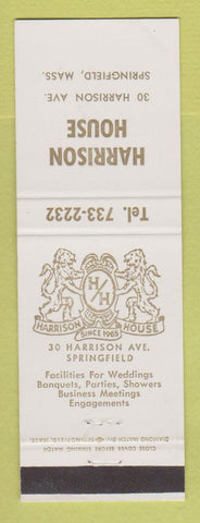 Matchbook Cover - Harrison House Springfield MA